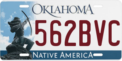 OK license plate 562BVC