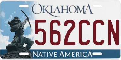 OK license plate 562CCN
