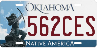 OK license plate 562CES