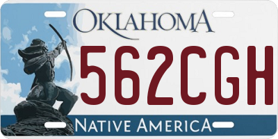 OK license plate 562CGH