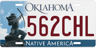 OK license plate 562CHL