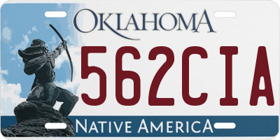 OK license plate 562CIA