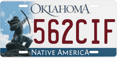 OK license plate 562CIF