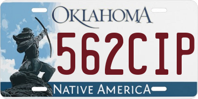 OK license plate 562CIP