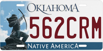 OK license plate 562CRM