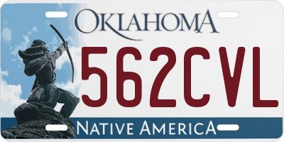 OK license plate 562CVL