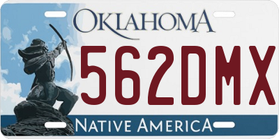 OK license plate 562DMX