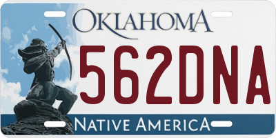 OK license plate 562DNA