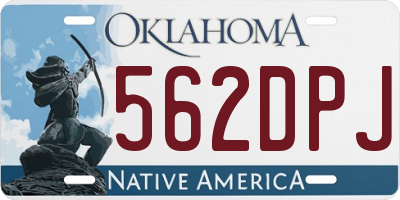 OK license plate 562DPJ