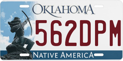 OK license plate 562DPM