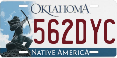 OK license plate 562DYC