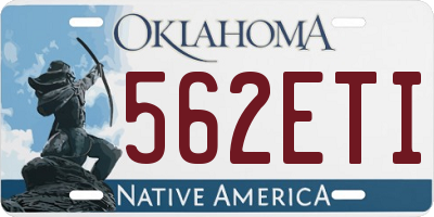 OK license plate 562ETI