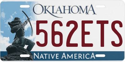 OK license plate 562ETS