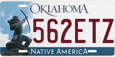 OK license plate 562ETZ