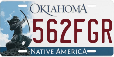 OK license plate 562FGR