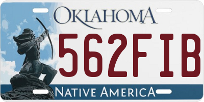 OK license plate 562FIB