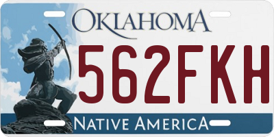 OK license plate 562FKH