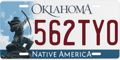 OK license plate 562TYO