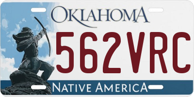 OK license plate 562VRC