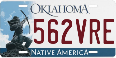 OK license plate 562VRE