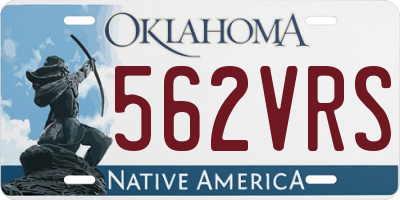 OK license plate 562VRS