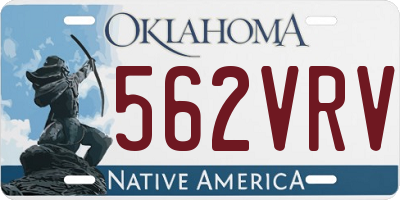 OK license plate 562VRV