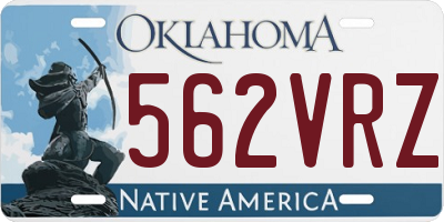 OK license plate 562VRZ