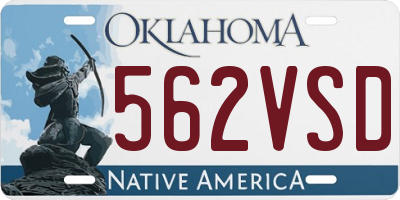 OK license plate 562VSD