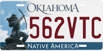 OK license plate 562VTC