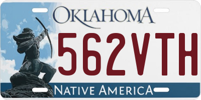 OK license plate 562VTH
