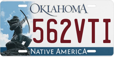 OK license plate 562VTI
