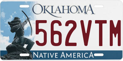 OK license plate 562VTM