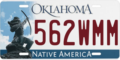OK license plate 562WMM