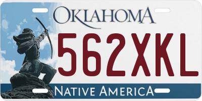 OK license plate 562XKL