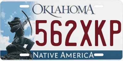 OK license plate 562XKP
