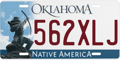 OK license plate 562XLJ