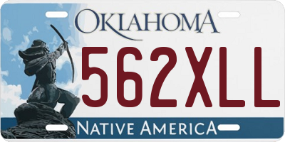 OK license plate 562XLL