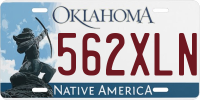 OK license plate 562XLN