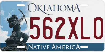 OK license plate 562XLO
