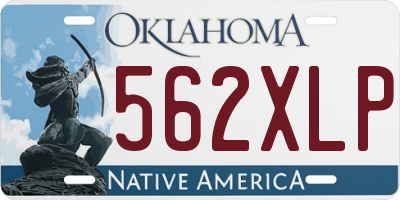 OK license plate 562XLP