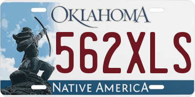 OK license plate 562XLS