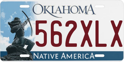 OK license plate 562XLX