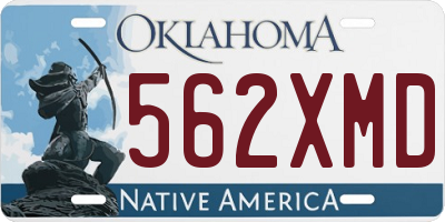 OK license plate 562XMD