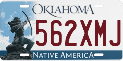 OK license plate 562XMJ