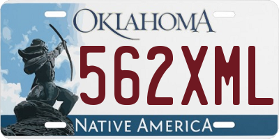 OK license plate 562XML