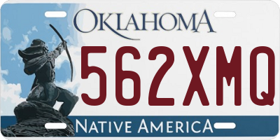 OK license plate 562XMQ