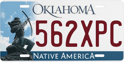 OK license plate 562XPC