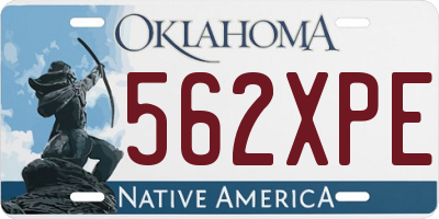 OK license plate 562XPE