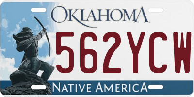 OK license plate 562YCW