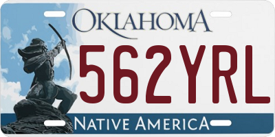 OK license plate 562YRL